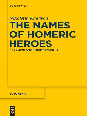 cover image of The Names of Homeric Heroes